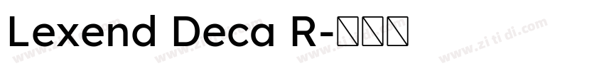 Lexend Deca R字体转换